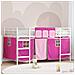 Struttura del Letto Loft per Bambini con Tendine Bianco e Rosa - Foto miniatura 2