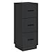 Mobile con Cassetti Nero 33 x 34,5 x 87 cm Legno ingegnerizzato - Foto miniatura 1