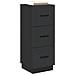 Mobile con Cassetti Nero 33 x 34,5 x 87 cm Legno ingegnerizzato - Foto miniatura 2