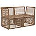 Divano da giardino 2-Numero di posti Beige polyrattan - Foto miniatura 2