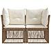 Divano da giardino 2-Numero di posti Beige polyrattan - Foto miniatura 3