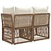 Divano da giardino 2-Numero di posti Beige polyrattan - Foto miniatura 5