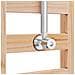 Doccia da esterno 223 cm Legno massello di pino e acciaio inox - Foto miniatura 7