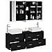 Set di mobili per il bagno 4 pcs Rovere Nero - Foto miniatura 3