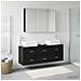 Set di mobili per il bagno 4 pcs Rovere Nero - Foto miniatura 4