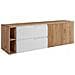 Mobile sottolavabo, Marrone e beige, 160 cm, Con piano d'appoggio, 2 cassetti, MDF, 2 ante, Ripiano integrato, MODERNO - Foto miniatura 1