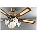 7066OB Ventilatore da Soffitto 5 Pale Diametro 130 cm Kit Luce Colore Ottone Brunito - Foto miniatura 2