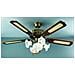 7066OB Ventilatore da Soffitto 5 Pale Diametro 130 cm Kit Luce Colore Ottone Brunito - Foto miniatura 1