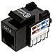 CAT 6 Keystone Jack, Nero - Foto miniatura 1
