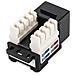 CAT 6 Keystone Jack, Nero - Foto miniatura 2