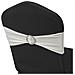 Fascia Elasticizzata Crema Decorativa Sedia Con Fibbia Diamante 25 Pz - Foto miniatura 5