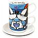 Set 2 Tazzine Caffè Mickey Love Blu - Foto miniatura 2