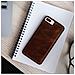 Cover Iphone 8+, 7+, 6+, 6s+ Protezione Rigida Pelle Vera Marrone - Foto miniatura 3
