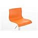 Sgabello Alto Hoover in Polipropilene E Metallo I Sgabello Bar Design Regolabile 59-80 CM I Sedia Sgabello Girevole 360°con Schienale Arancione - Foto miniatura 5