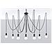 7 Lampadario A Sospensione A Grappolo Nero, E27 - Foto miniatura 3