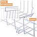 Sotto Shelf Cestino Di Immagazzinaggio 2-pack Sotto Shelf Hanging Del Nastro Metallico Cestino Di Immagazzinaggio Organizzatore Per Cucina Ufficio Dispensa Bagno Gabinetto Bianco - Foto miniatura 2