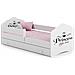 Letto Per Bambini Fala 160x80 Cassetto E Una Ringhiera+ Materasso E Giroletto Sleeping Princess Black - Foto miniatura 1
