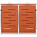 Copri Bidoni Pattumiera Doppia 138x77,5x112,5 cm Acciaio Inox - Foto miniatura 2