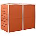 Copri Bidoni Pattumiera Doppia 138x77,5x112,5 cm Acciaio Inox - Foto miniatura 3