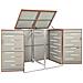 Copri Bidoni Pattumiera Doppia 138x77,5x112,5 cm Acciaio Inox - Foto miniatura 6