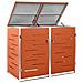 Copri Bidoni Pattumiera Doppia 138x77,5x112,5 cm Acciaio Inox - Foto miniatura 9