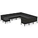 Set Divani Da Giardino 12 Pz Con Cuscini In Polyrattan Nero - Foto miniatura 2