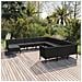 Set Divani Da Giardino 12 Pz Con Cuscini In Polyrattan Nero - Foto miniatura 1