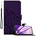 Custodia Compatibile Con Huawei Mate 30 In Lilla Scuro Fiore - Coperchio Protettivo In Design Floreale Con Chiusura Magnetica, Funzione Stand E Slot Per Carte - Foto miniatura 1