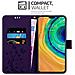 Custodia Compatibile Con Huawei Mate 30 In Lilla Scuro Fiore - Coperchio Protettivo In Design Floreale Con Chiusura Magnetica, Funzione Stand E Slot Per Carte - Foto miniatura 3