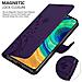 Custodia Compatibile Con Huawei Mate 30 In Lilla Scuro Fiore - Coperchio Protettivo In Design Floreale Con Chiusura Magnetica, Funzione Stand E Slot Per Carte - Foto miniatura 5