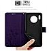 Custodia Compatibile Con Huawei Mate 30 In Lilla Scuro Fiore - Coperchio Protettivo In Design Floreale Con Chiusura Magnetica, Funzione Stand E Slot Per Carte - Foto miniatura 6