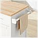 Carrello Da Cucina Carrello Di Servizio Carrello Con Rotelle Con Anta E Cassetto Bianco-naturale Fkw102-wn - Foto miniatura 3