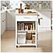 Carrello Da Cucina Carrello Di Servizio Carrello Con Rotelle Con Anta E Cassetto Bianco-naturale Fkw102-wn - Foto miniatura 4