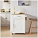 Carrello Da Cucina Carrello Di Servizio Carrello Con Rotelle Con Anta E Cassetto Bianco-naturale Fkw102-wn - Foto miniatura 5