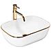 Lavabo Da Appoggio Belinda Gold Edge - Foto miniatura 1