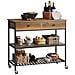 Carrello Da Cucina Con 2 Cassetti Mobile Da Ingresso Credenza Carrello Portaoggetti Design Industriale, Fkw112-pf - Foto miniatura 1