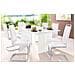 Tavolo Fisso Gabriele, Tavolo Rettangolare Di Design, Tavolo Da Cucina, 100% Made In Italy, Cm 160x90h75, Bianco Lucido - Foto miniatura 1