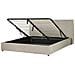 Letto Contenitore Velluto Grigio Talpa 180 X 200 Cm Lavaur - Foto miniatura 3