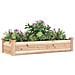Fioriera Rialzata Da Giardino Fodera 120x45x25cm Massello Abete - Foto miniatura 3