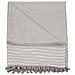 Telo Mare Fouta Da Lettino 100% Cotone Modello Lurex Con Pon Pon Telo Mare Grigio - Foto miniatura 5