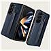 Custodia Per Telefono Samsung Galaxy Z Fold Con Motivo Litchi E Slot Per Penna Blue  Model 4 - Foto miniatura 3