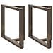 Gambe Tavolo Pranzo A T 2 Pz Naturale 90x35x(72-73) Cm Acciaio - Foto miniatura 1