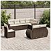 Set Divani Da Giardino 8 Pz Con Cuscini Marrone In Polyrattan - Foto miniatura 1
