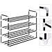 Scarpiera Con 4 Ripiani In Metallo E Plastica Nero - Foto miniatura 3