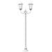 Palo da Giardino a 2 Lampade E27 Bianco 220 cm Alluminio - Foto miniatura 2