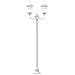 Palo da Giardino a 2 Lampade E27 Bianco 220 cm Alluminio - Foto miniatura 7
