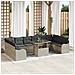 Set di Divani da Giardino  da 11 Pezzi con Cuscini Grigio Chiaro in Rattan Polietilene, Divano da Giardino a 2 Posti  con Ripostiglio e Cuscini Grigio Chiaro in Rattan Polietilene - Foto miniatura 2