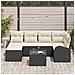 Set di Divani da Giardino in 6 Pezzi con Cuscini Rattan Polare Marrone - Foto miniatura 3