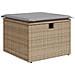 Set Divano da Giardino  9 Pezzi con Cuscini Rattan Polietilene Beige, Set Divano da Giardino  2 Posti con Cuscini Rattan Polietilene Beige - Foto miniatura 7