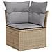 Set Divano da Giardino  9 Pezzi con Cuscini Rattan Polietilene Beige, Set Divano da Giardino  2 Posti con Cuscini Rattan Polietilene Beige - Foto miniatura 8